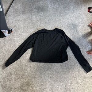 Ypb Abercrombie cropped Women's Black Long Sleeve Top